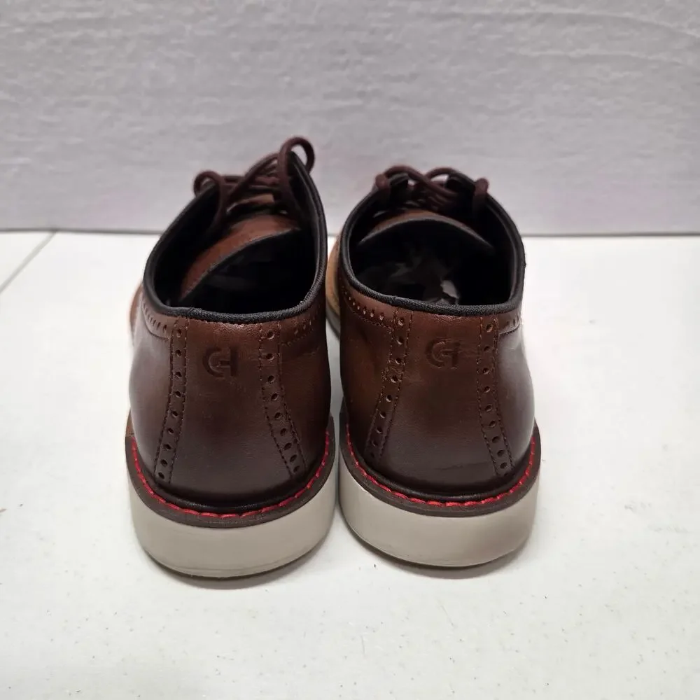 Cole Haan Brown Leather Wingtip Oxford Grand.OS Casual Shoe Mens 12M C35085 NWOT